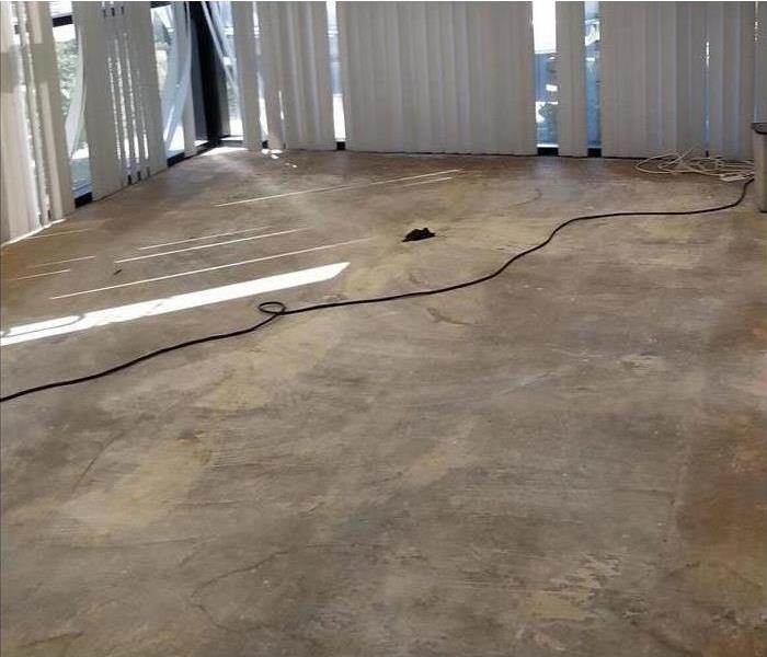 commercial space with flooring removed